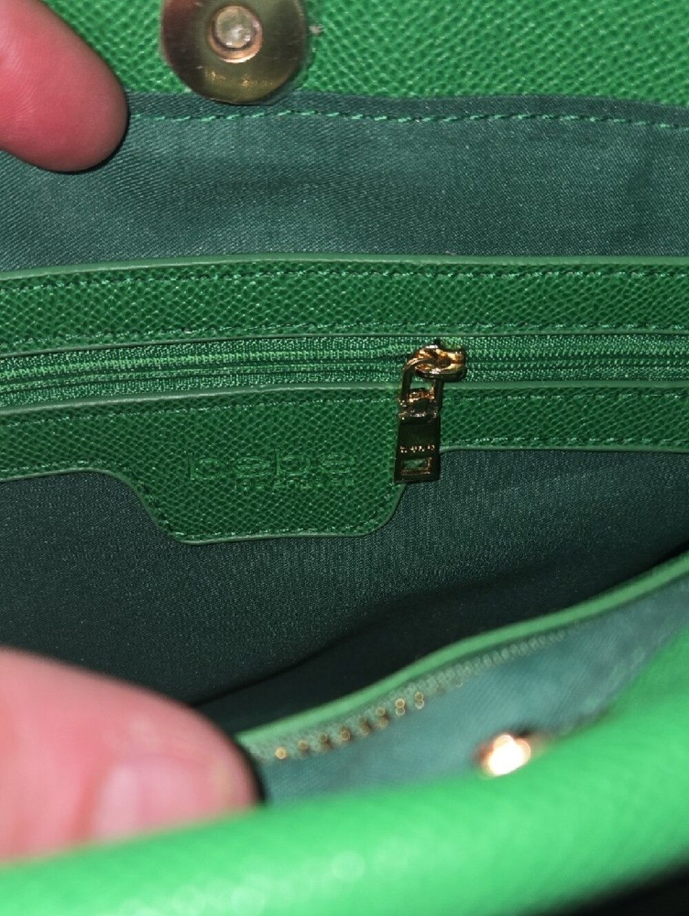 bebe Vibrant Green Top-Handle Satchel NEW - Picture 4 of 8